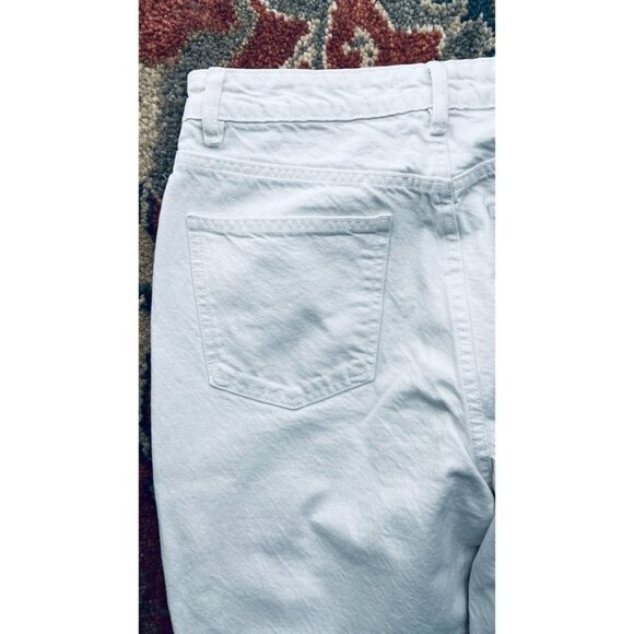 ZARA Mid-Rise Jeans  White SZ 10 Full Length Straight - Picture 8 of 11